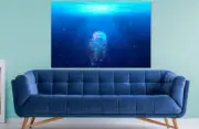 jellyfish-fantasy-glitter-blue-WALL ARTS high quality Canvas home decor