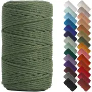 NOANTA Olive Green Macrame Cord 4mm x 109yards Colored Macrame Rope Cotton Ro...