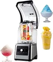 Blender Smoothie Machine, Commercial Blender Smoothie Makers, Stand Smoothie Mixer with Mute Hood, Household High Speed Quiet Blender, Ice Mixer Blender for Make Smoothies, Juice, Soy Milk
