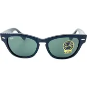 Ray-Ban RB4169 Laramie Womens Plastic Sunglass 601 Black 53-18 Italy New w Case