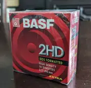 1 Box BASF 2HD 10 Dos Formatted Floppy Diskettes Disk 3.5" New Old Stock SEALED