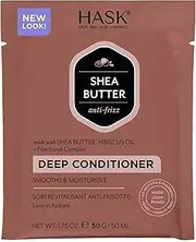 HASK Shea Butter Deep Conditioner Treatment for all hair types, colour safe, gluten-free, sulfate-free, paraben-free - 1 50mL Packette
