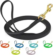 Viper V36330-1 Biothane Working Tracking Lead Leash Long Line for Dogs 2 Colors and 6 Sizes, Black, 1/2" x 33ft
