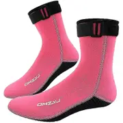 100%new,3mm Neoprene Beach Water Socks Thickness Wetsuit Socks Sand-proof Scuba Snorkeling Fins Socks For Beach Water Sports pink