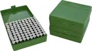 MTM 100 Round Mechanically Hinged Ammo Box - Pistol/Handgun Calibers P100