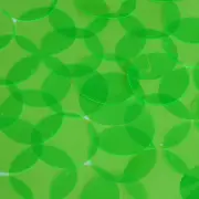 Round Vinyl Shape 30mm Green Go Go Fluorescent Edge Glow