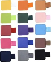 15PCS Pen Loop Self-Adhesive Notebook Leather Pencil Holder Elastic Pen Ring for Notebooks Journals Tablets Diaries Calendars 15 Colours