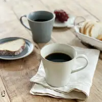 在飛比找樂天市場購物網優惠-純色馬克杯 邊線系列 米色/灰色 陶瓷 馬克杯 陶器 咖啡杯