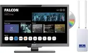 FALCON 19 Inch WebOS Combo Smart TV with 150Mbit mobile Router, Mirrorcast,Apple Play, DVD Player, 12/24V Camping TV, Triple Tuner, Freesat, Freeview, Bluetooth, Voice Control, Pitch Perfect Sound,