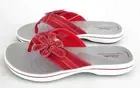 Clarks Cloudsteppers Floral Sport Thong Sandals Brinkley Flora Red Size 11