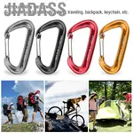 JIADASS 攀登登山扣鋁合金彈簧夾鑰匙圈適合小物品鑰匙家居露營健行