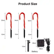 Catzon 10 Pcs Candy Canes Lights Battery Powered for Pathway Markers Outdoor