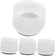 HYTROVE 4pcs Large Silicone Felt Table Foot Caps Durable Chair Foot Covers for Legs Protect Floors from Scratches and Noise Essential Furniture Accessories