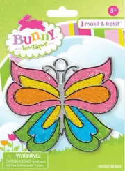 DIY Makit & Bakit Colorful Butterfly Stained Glass Suncatcher Kit Kids Craft