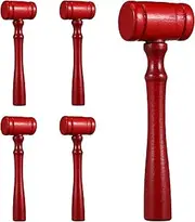 MINAOLULUS 5Pcs Wooden Gavel for Hammer for Role Play Fun and Educational Present for Boys and Enhances Hand Eye Coordination and Dexterity
