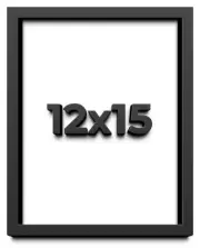 12x15 Shadow Box Frame Black | 1 inches Deep Real Wood Contemporary Shadowbox Di