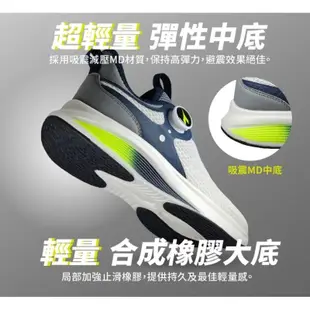 DIADORA 男鞋 輕量透氣 旋轉扣設計免綁帶穿脫便利 高彈吸震減壓 止滑耐磨慢跑鞋運動鞋 DA 1392