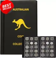 Coin Collection Holder Album, 16 Pages, 240 Pockets, Coin Storage Book, Black