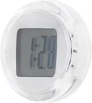 GANAZONO Self Adhesive Motorcycle Dash Clock Compact Digital Clock for Car Interior Decoration Fits Bikes Scooters and Offices Hour Format White