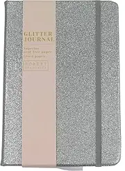 A5 CASED Glitter Notebook - Silver