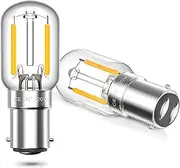 DoRight 2W LED Night Light, T22 B15 Small Bayonet Bulb 15W Equivalent Incandescent, Warm White 2700K LED Bulb for Wall Lamp Bedside Light,Non-Dimmable (2 Pack)