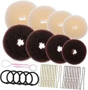 LIFKOME 1 Set Hair Bun Maker Kit Versatile Hair Styling Tools for Women and Includes Donut Bun Makers and Pulling Needle for Various Occasions