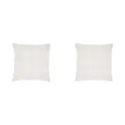 2PK Linen House 48x48cm Miranda White Cushion Home/Bedroom Throw Pillow Square
