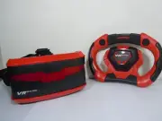 VR Real Feel Virtual Reality Car Racing Gaming System Goggles & Steering Wheel