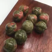 10pc Natural unakite Quartz hand Carved ball crystal Reiki healing