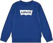 [Levi's] Round Neck Sweatshirt, Blue/White, 2-8 ans