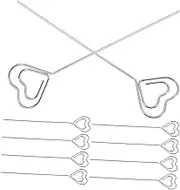 BUTIFULSIC 20Pcs Heart Shape Memo Clip Stand Elegant Wire Place Card Holder for Weddings Birthdays DIY Projects for Photos Notes Cards Height