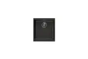 CARYSIL Enigma N100M Granite Kitchen Sink - 430 x 460mm Single Bowl - Deep Black - Top/Under Mount