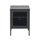 NEW Artissin Mini Mesh Door Storage Bedside Table Black