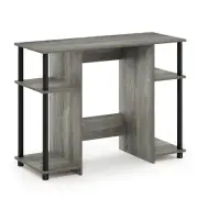 Furinno JAYA Compact Computer Study Desk French Oak Grey/Black