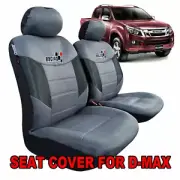 For ISUZU D MAX D-MAX Seat Cover Charcoal Grey Carbon Spacer Mesh Front Set