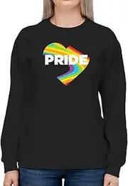 [Smartprints] Women's Pride Rainbow Heart. Sweatshirt -GoatDeals Designs