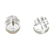 SCD111 Crystal Clear 8mm Faceted Chessboard Round Swarovski Crystal Beads 2pc