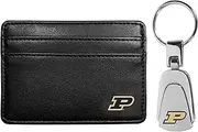 Siskiyou Sports NCAA Purdue Boilermakers Weekend Wallet & Steel Key Chain, Black, One Size