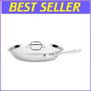 All Clad D3 12-Inch Stainless Steel Frying Pan with Lid – Durable & Versatile
