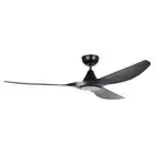Surf 60" DC Ceiling Fan and LED Light in Black by Eglo