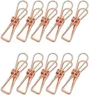 10X Spring Paperclips Metal Wire Hollow Out Clips 33/55mm Mini Binder Paper Clip