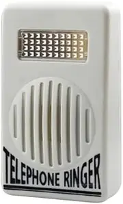 1Pc White Telephone Ringer Amplifier Bell Extra-Loud Telephone/Phone Ringer Landline Phones, Telephones and Accessories, Use Safety Small in Size and Light in Weight