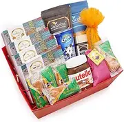 Ghasitaram Gifts Jaiccha Pink Hamper Basket of 16 Goodies