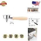 Elegant 54mm Espresso Portafilter with Wooden Handle Fits Breville Machines