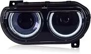 Headlight Assembly Compatible for Dodge Challenger 2008-2014 daytime running light sequential turn signal Xenon low beam high beam