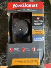 KWIKSET 99800-122 KW1 Deadbolt Keyed One Side Venetian Bronze SmartKey Security