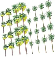 36pcs Palm Tree Model House Beach Decor Palm Tree Live Plant Topper Greenery Miniature Palm Tree Cardboard Palm Tree Outdoor Palm Trees Sand Table Tree Model Solar Tropical Plastic