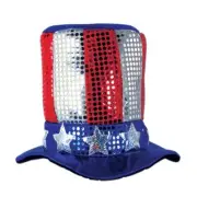 Beistle Glitz N’ Gleam Uncle Sam Top Hat