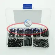180pcs Standoff M3 Nylon Black Hex M-F Spacers/ Screws/ Nuts Assorted Kit