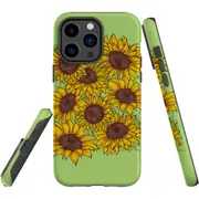 For iPhone 14 Pro Max Case Tough Protective Cover, Sunflowers